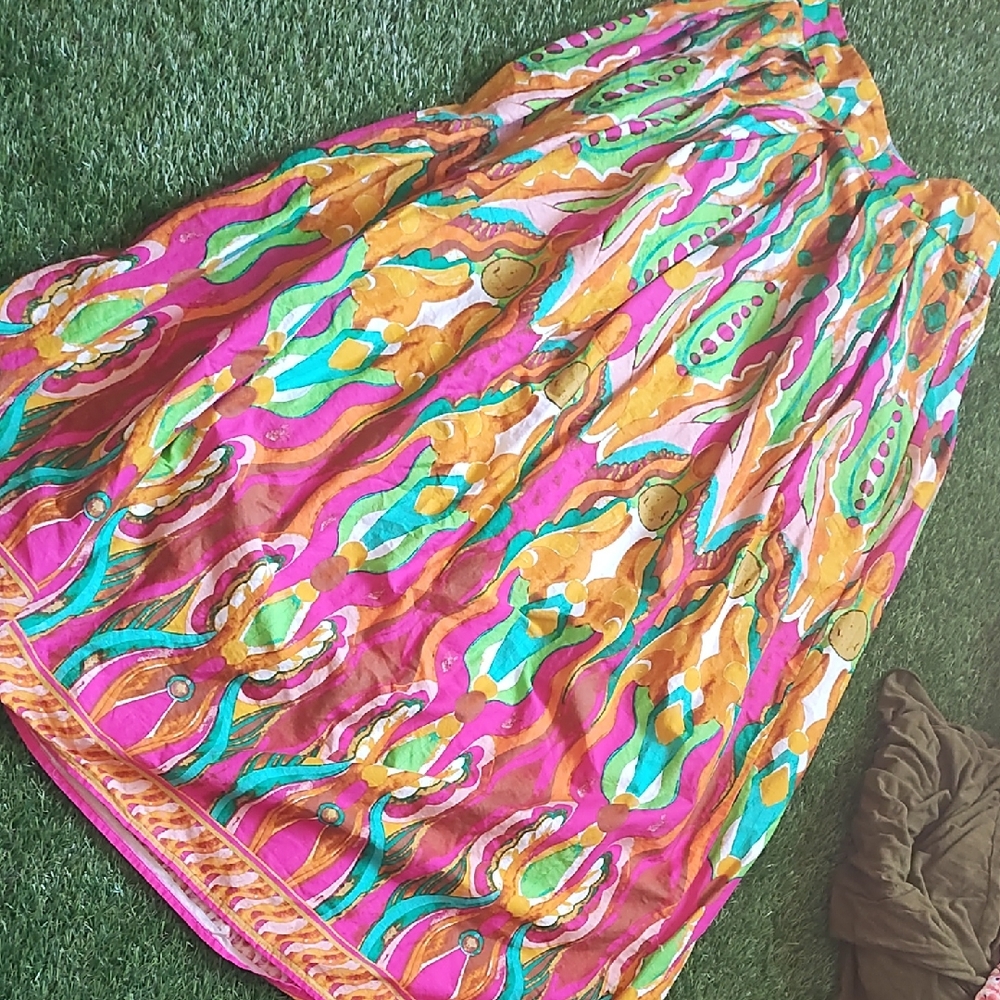 Flying Tomato Multicolor Bohemian Skirt WITH POCKETS - Picture 2 of 6